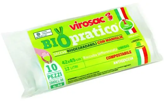 SACCHI VIROSAC BIO MATERBI-W LACCIO ROTOLO 10 PZ 42X 45 CM 24 ROTOLI