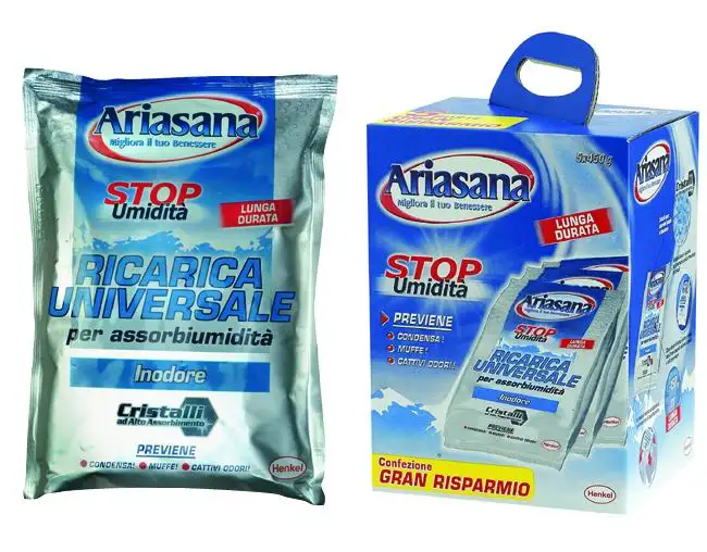 SALI PER ASSORBIUMIDITA ARIASANA 5 BUSTE   450 G 6 CF