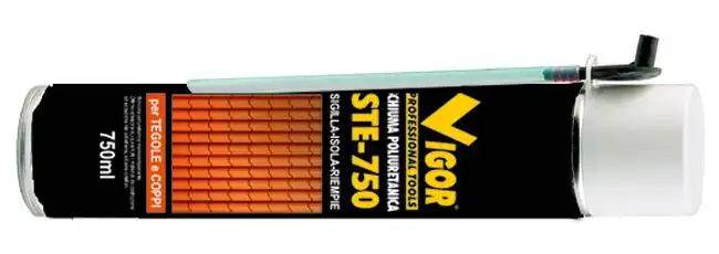 SCHIUMA POLIURETANICA VIGOR STE-750 TEGOLE-COPPI   750 ML 12 PZ