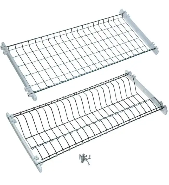 SCOLAPIATTI ACCIAIO INOX 18/8 2 PIANI PER PENSILI   86 CM