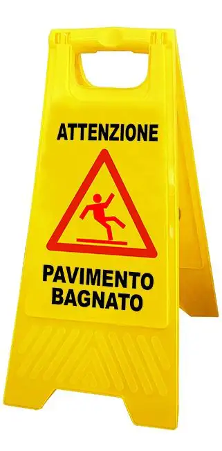 SEGNALE CAVALLETTO PLEXI VIGOR PAVIMENTO-BAGNATO IT 30X40X61H