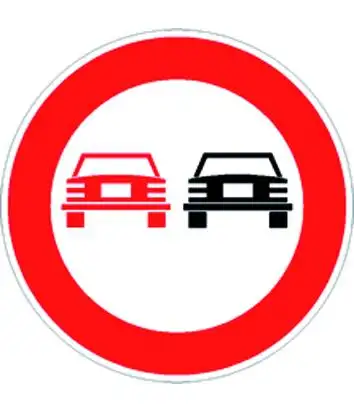 SEGNALE STRADALE DIVIETO DIVIETO DI SORPASSO FIG. 48