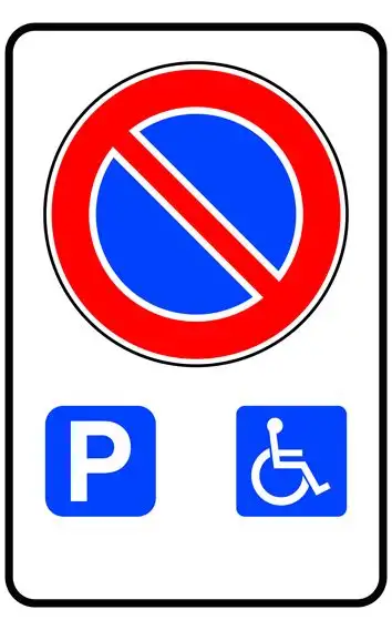 SEGNALE STRADALE SOSTA SOSTA SOLO DISABILI FIG. 79/A