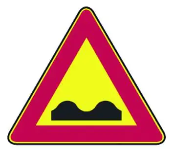 SEGNALE STRADALE TEMPORANEO STRADA DEFORMATA FIG. 389