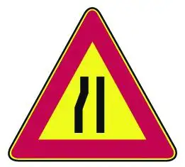 SEGNALE STRADALE TEMPORANEO STRETTOIA ASIMMETRIC FIG.385 SX