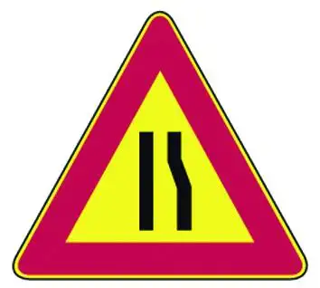 SEGNALE STRADALE TEMPORANEO STRETTOIA ASIMMETRIC FIG.386 DX