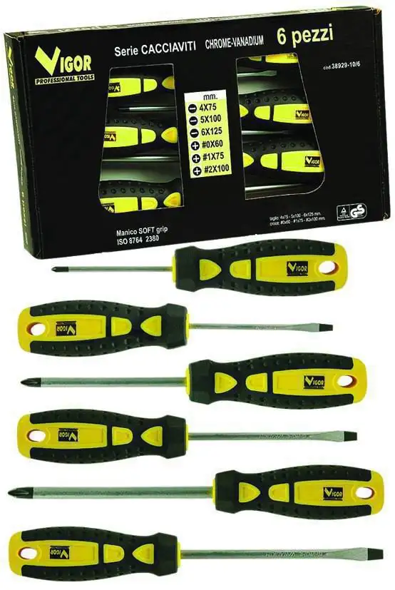 SERIE CACCIAVITI VIGOR CRV TAGLIO/CROCE PEZZI 6