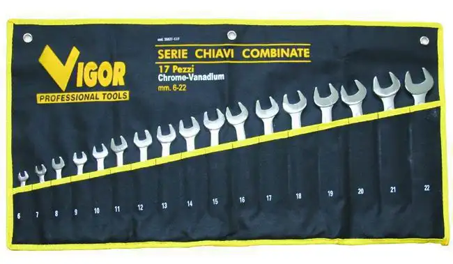 SERIE CHIAVI COMBINATE VIGOR CRV-DIN3113 B.TELA PEZZI 17