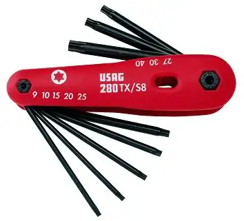 SERIE CHIAVI TORX USAG ART.280 TX/S8
