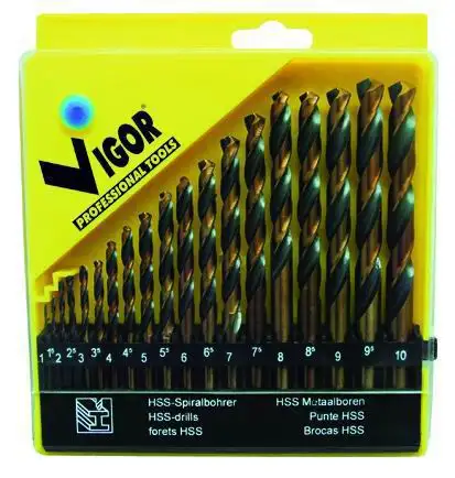 SERIE PUNTE HSS VIGOR BI-ACTION   19 PZ  1-10 MM