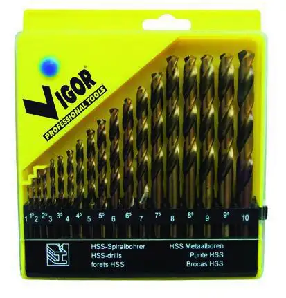SERIE PUNTE HSS VIGOR COBALT 6%   19 PZ  1-10 MM