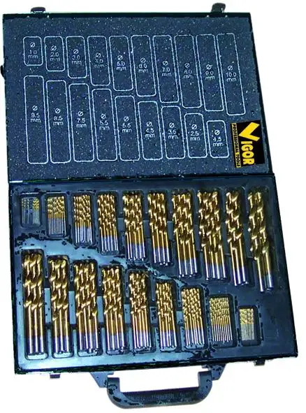 SERIE PUNTE HSS VIGOR TITANIUM   116 PZ  1-10 MM