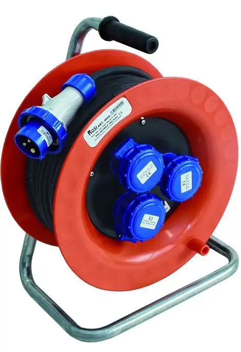 AVVOLGICAVO 220V INDUSTRIALI 3 PRESE CEE 30 METRI ART. 4002