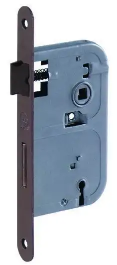 SERRATURA PATENT PICCOLE BORDI TONDI BRONZATO  8X50 MM