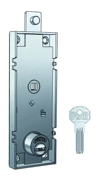 SERRATURA PREFER PER BASCULANTI CILINDRO FISSO SICUREZZA W.551.0822