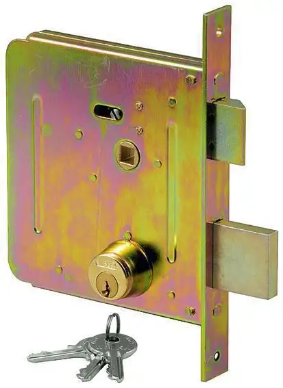 SERRATURA WELKA PER CANCELLI 050 2MANDATE+SCROCCO   50 MM