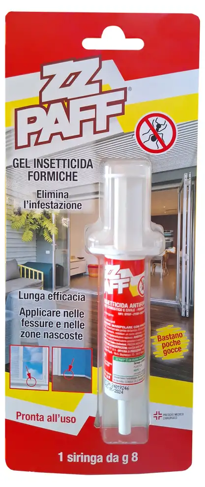 INSETTICIDA GEL FORMICHE ZZPAFF G.8 PZ 12