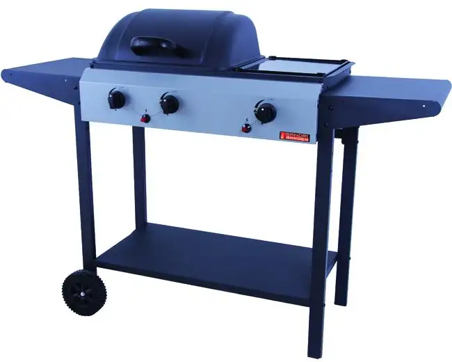 BARBECUE SANDRI GAS AMERICA 2 FUOCHI 1 PIASTRA   7,5 KW