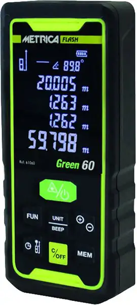 MISURATORE LASER GREEN M. 60 METRICA