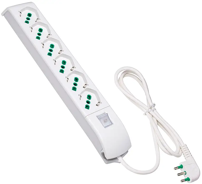 PRESA FME MULTIPRESA 410200 6U+INTERRUTTORE BIANCO