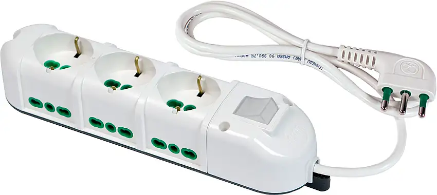 PRESA FME MULTIPRESA 42122 9U+INTERRUTTORE BIANCO