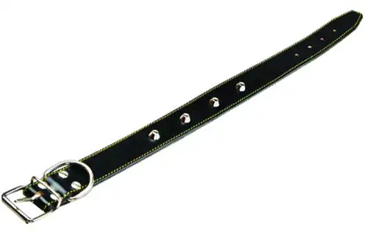 COLLARE PER CANI EXTRA PESANTI CUOIO CON BORCHIE 35X610 MM