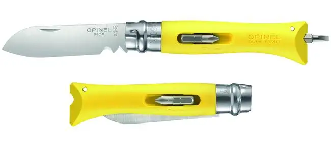 COLTELLO OPINEL BRICOLAGE GIALLO/GRIGIO N. 9