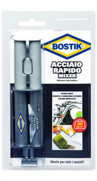 ADESIVI BOSTIK ACCIAIO RAPIDO MIXER 24 ML 12 PZ