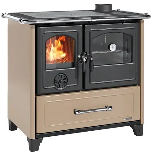 STUFA CUCINA A LEGNA NORDICA FAMILY VST CARAMELLO