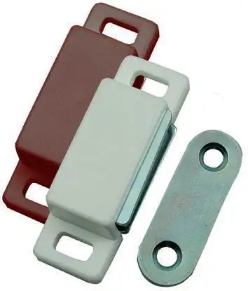 CRICCHETTI MAGNETICI VIGOR RETTAN.PIASTRA 2FORI BIANCO 12 PZ