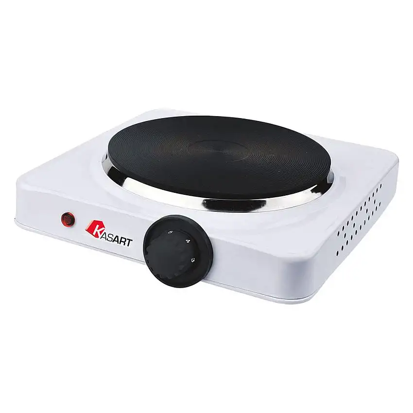 Fornello elettrico da campeggio 1500 W temperatura regolabile con piastra in ghisa 18.5 cm