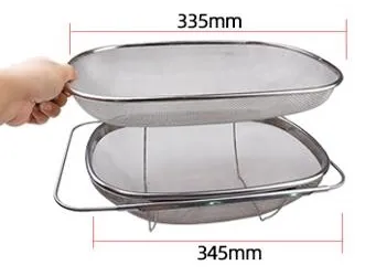 Filtro per miele doppio da 34 cm con supporti estensibili