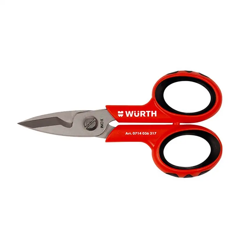 Forbice inox con tacca spelafili Wurth