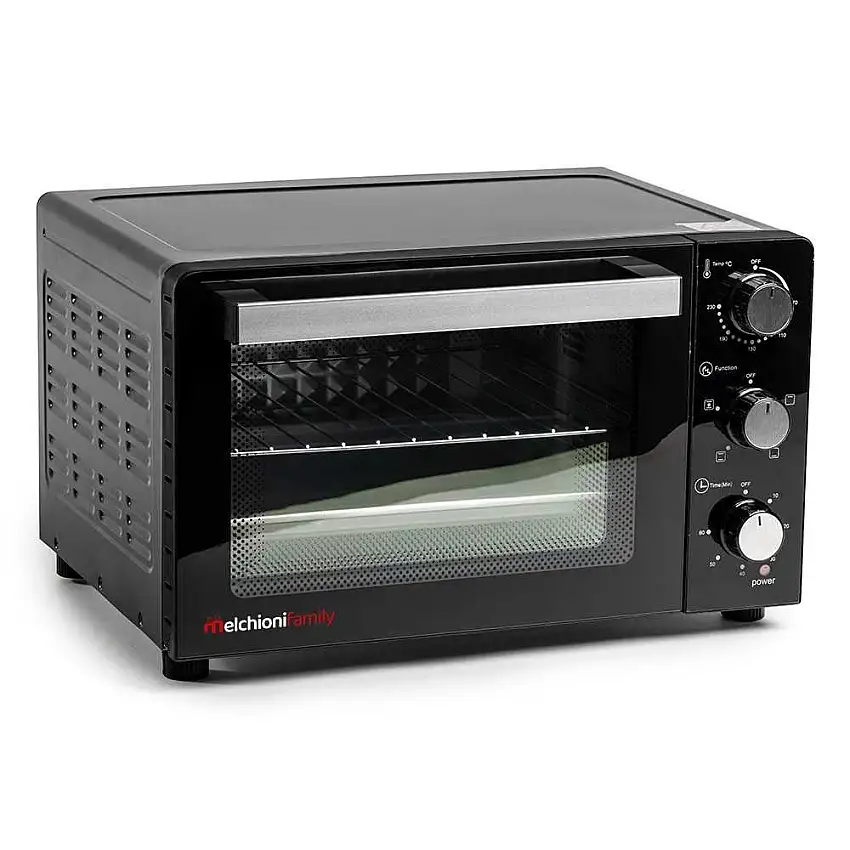 FORNO FORNETTO ELETTRICO 23LT MELCHIONI VENTILATO LUCE DOPPIO VETRO 60MINUTI