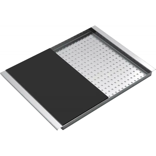 Barazza 1CITN Coprivasca rettangolare in acciaio inox con tagliere in HPL neroRichiedi Preventivo Personalizzato