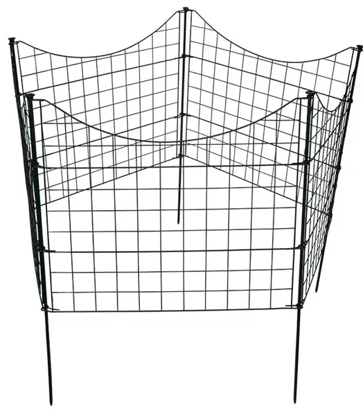 Garmix Rete concava per laghetti e giardini 11 pezzi 71x53cm 6X6cm Nero