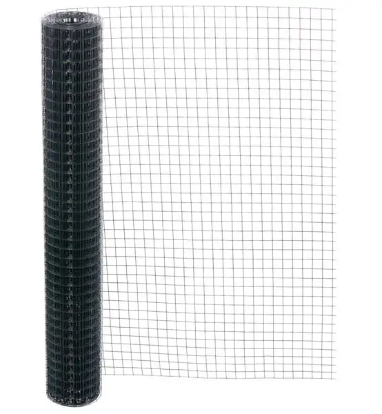 Garmix Rete da voliera 25 x 25 mm 1,2 mm 100 cm x 25 m nero