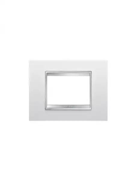 gewiss gw16203TB placca lux 3posti bianco latte mostrina GEWISS GW16203TB