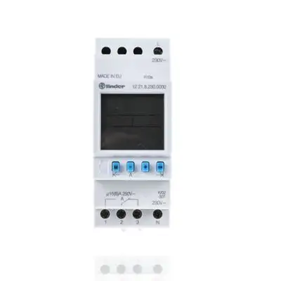 FINDER 122182300000 - Interruttore orario Settimanale digitale, 230 V, 1 contatto, 16 A, Standard, AC (50/60Hz)
