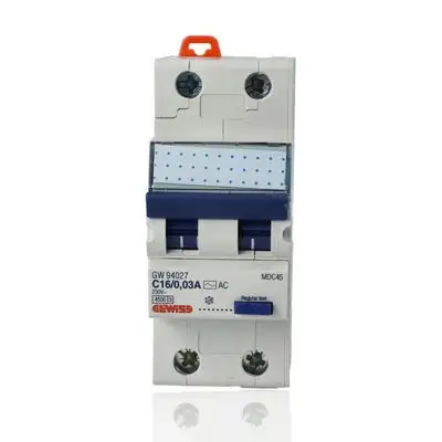 GEWISS GW94026 - Interruttore Magnetotermico Differenziale 2P Tipo AC C10 30mA 4500A
