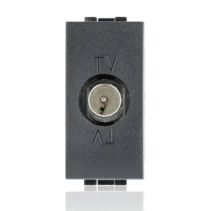 BTICINO L4202P14N - Presa BTicino Livinglight tv passante 14db nero