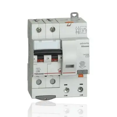 BTICINO GC8230AC25 - Magnetotermico differenziale BTDIN-RS 2P - 4500 - C25 - 0,03 - tipo AC