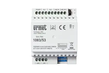 URMET 1083/53 - Interfaccia di colonna, 2 montanti, sistema 2Voice