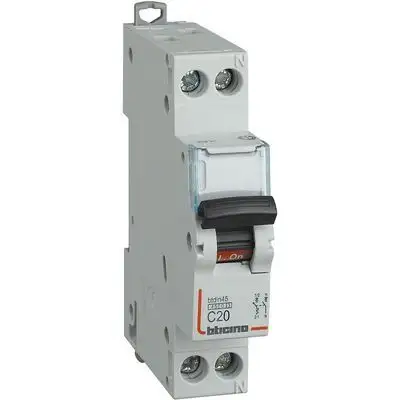 BTICINO FA881C20 - BTDIN45 - Magnetot 1P+N curva C 20A 4,5KA