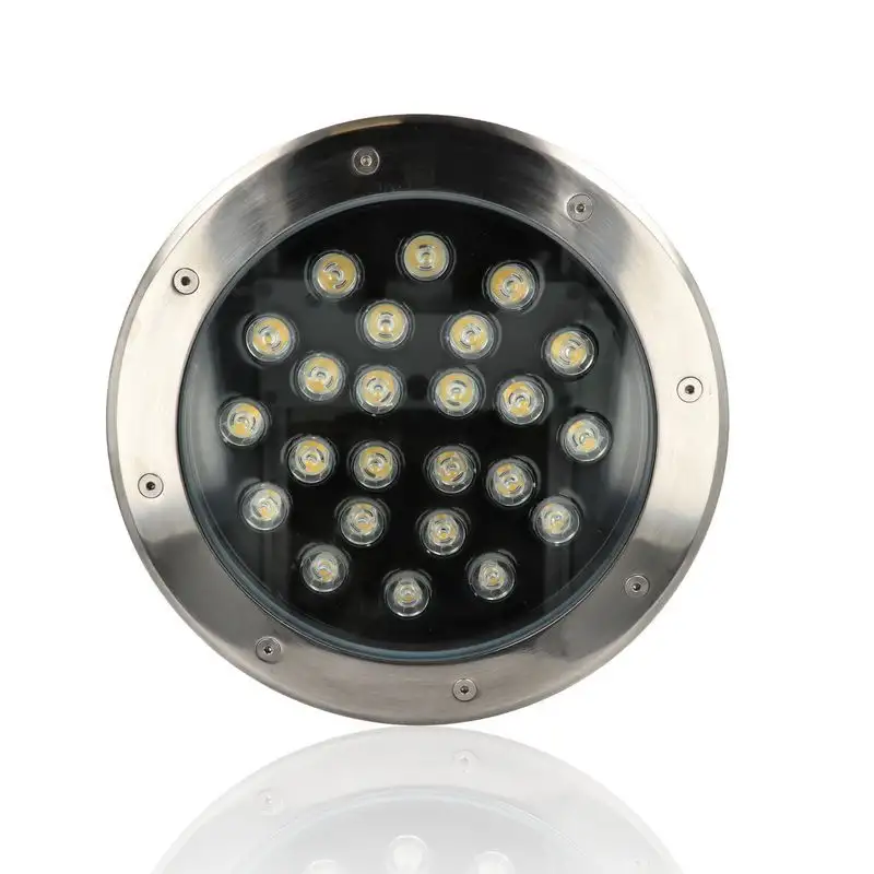 Faretto da interrare diam.250mm 27W, 220Vac, Luce Calda
