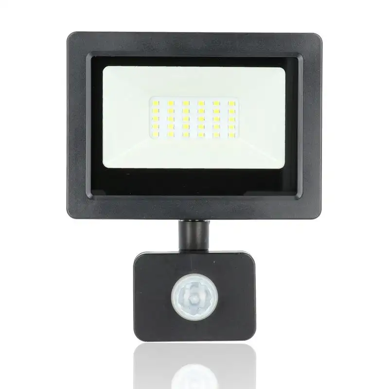 Proiettore LED con rilevatore di presenza, 20W, 220Vac, Luce Naturale, Nero