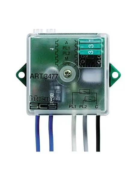 interfaccia bticino di comando con 2 contatti indipendenti trasparente myhome basic 3477