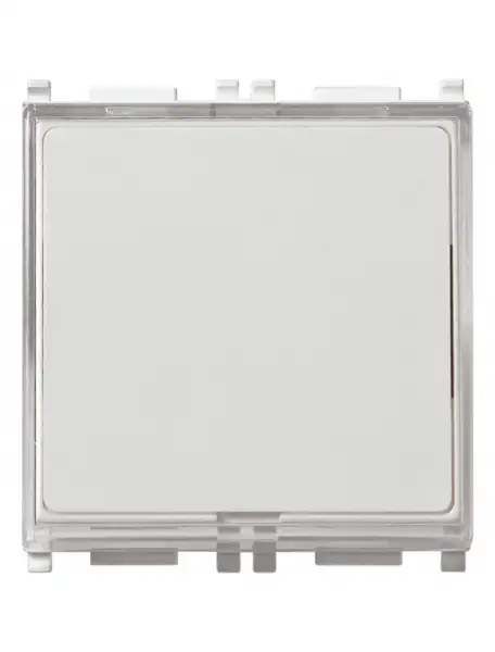 691-1 interruttore campanello 2 moduli a targhetta 1p no 10a 250v compatibile a vimar plana14050