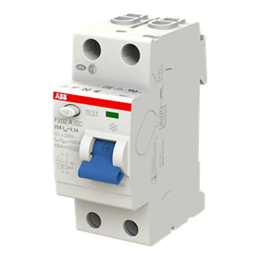 Interruttore differenziale puro F202 A-25/0,3 2P 25A 300mA Abb