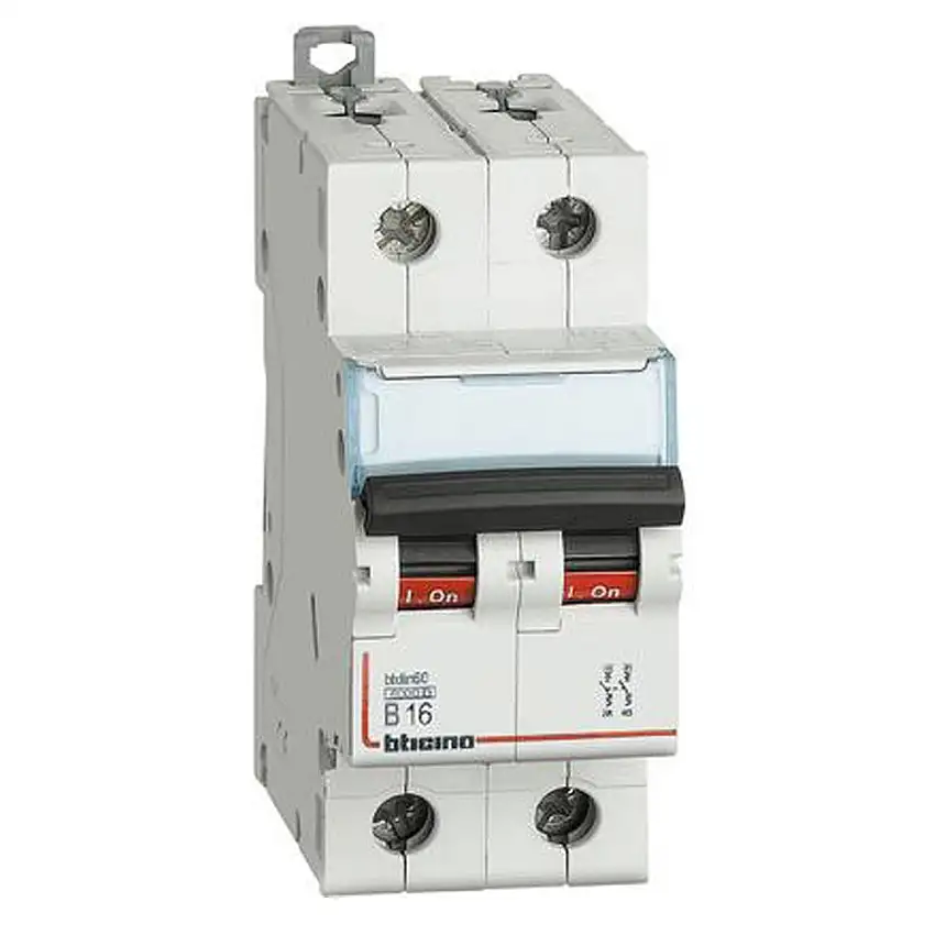 Interruttore magnetotermico 2P 2 moduli 16A curva B Bticino